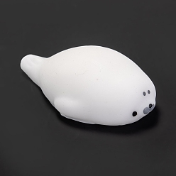 Blanco Juguete antiestrés con forma de foca, divertido juguete sensorial inquieto, para aliviar la ansiedad por estrés, blanco, 59x35x16 mm