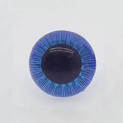 Королевский синий Ремесла пластмассовые глаза куклы, Чучела игрушечных глаз, безопасные глаза, полукруглый, королевский синий, 19.5 мм, прокладка: 15x4 мм