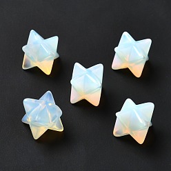 Opalite Perlas de Opalite, sin agujero / sin perforar, Merkaba estrella, 14.5~15x14.5~15x14.5~15 mm