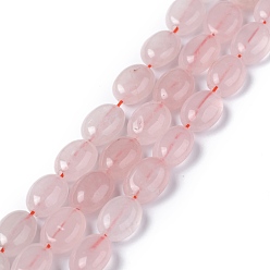Cuarzo Rosa Natural aumentó de perlas de cuarzo hebras, oval, 8x6x3.5~4 mm, agujero: 1 mm, sobre 45~52 unidades / cadena, 15.16~15.74 pulgada (38.5~40 cm)