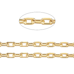 Золотой Ионное покрытие (ip) 304 кабельные цепи из нержавеющей стали, цепи с алмазной огранкой, пайки, граненые, с катушкой, овальные, золотые, 1.5x1x0.3 мм, около 32.8 футов (10 м) / рулон