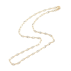 Chapado en Oro Real 18K Collar de cadena de clip de latón para mujer, sin plomo y cadmio, real 18 k chapado en oro, 17.40 pulgada (44.2 cm)