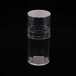 Прозрачный Контейнер для хранения шариков из полистирола конуса, для бижутерии бусины мелкие аксессуары, прозрачные, 8x3.5 см