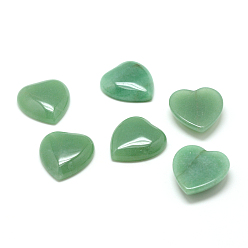 Авантюрин Натуральные зеленые кавернозные камни из камня авантюрина, сердце, 15x18x6 мм