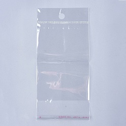 Clear Rectangle Cellophane Bags, for Earring and Necklace, Clear, Cellophane Bags: 15.3x6.9cm, Inner Measure: 10.4x6.8cm