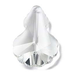 Clear Transparent Glass Big Pendants, Faceted, Gourd Charms, for Chandelier Crystal Hanging Pendants, Clear, 76x48x21.5mm, Hole: 1.8mm