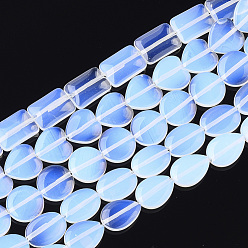 Opalite Opalite Beads Strands, Mixed Shapes, 15.5~18x13~16x4.5mm, Hole: 1.2mm, about 19~24pcs/strand, 12.9 inch~14.9 inch