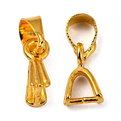 Golden Brass Ice Pick Pinch Bails, Golden, 9mm, Hole: 4x5mm