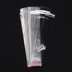Прозрачный OPP мешки целлофана, прямоугольные, прозрачные, прозрачные, 26.5x5 см, односторонняя толщина: 0.035 мм, внутренняя мера: 21x5 см