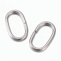 Stainless Steel Color 201 Stainless Steel Quick Link Connectors, Linking Rings, Oval, Stainless Steel Color, 10.5x6x1mm, Hole: 4.5x8.5mm, 1800pcs/bag