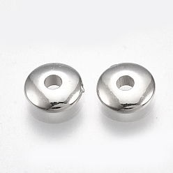 Platinum CCB Plastic Spacer Beads, Rondelle, Platinum, 5.5x1.5mm, Hole: 1.5mm