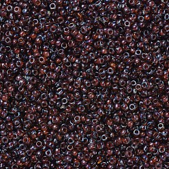 (RR4502) Picasso Topacio Oscuro Transparente Cuentas de rocailles redondas miyuki, granos de la semilla japonés, 11/0, (rr 4502) picasso de topacio oscuro transparente, 11/0, 2x1.3 mm, Agujero: 0.8 mm, sobre 5500 unidades / 50 g