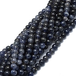Iolite Perles naturelles Iolite brins, ronde, 6mm, Trou: 0.8mm, Environ 63 pcs/chapelet, 15.55'' (39.5 cm)