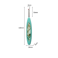 Средний Бирюзовый Пластиковый вспарыватель швов с цветочным узором, удобные вспарыватели стежков для шитья, инструменты для удаления нитей, средне бирюзовый, 118x18x7 мм