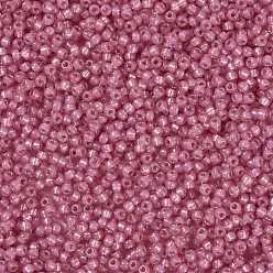 (RR556) Dyed Rose Silverlined Alabaster Миюки круглые бусины рокайль, японский бисер, 8/0, (rr 556) окрашенный розовый алебастр с серебряным покрытием, 8/0, 3 мм, отверстие : 1 мм, Около 2111~2277 шт / 50 г