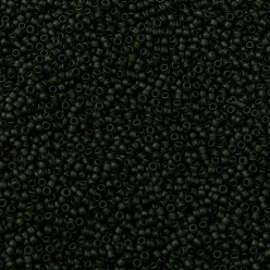 (940F) Transparent Frost Olivine TOHO Round Seed Beads, Japanese Seed Beads, (940F) Transparent Frost Olivine, 11/0, 2.2mm, Hole: 0.8mm, about 1110pcs/bottle, 10g/bottle