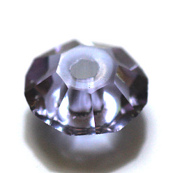 Lilac Imitation Austrian Crystal Beads, Grade AAA, Faceted, Flat Round, Lilac, 8x4mm, Hole: 0.9~1mm