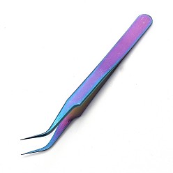 Colorful Stainless Steel Beading Tweezers, Colorful, 12.1x0.95cm
