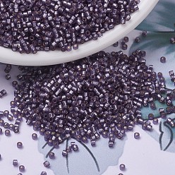 (DB0695) Transparent Argent-Doublé Givre Violet Perles miyuki delica, cylindre, perles de rocaille japonais, 11/0, (db 0695) violet transparent givré argenté, 1.3x1.6mm, trou: 0.8 mm, environ 20000 PCs / sachet , 100 g / sac