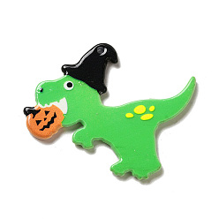 Dinosaur Charme d'Halloween, pendentifs acryliques imprimés, dinosaure, 39.5x48x2.5mm, Trou: 1.7mm