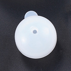 Blanc Moules en silicone, moules de résine, pour la résine UV, fabrication de bijoux en résine époxy, ronde, moule sphère, blanc, 30mm, diamètre intérieur: 25 mm