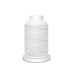 White Waxed Polyester Cord, Flat, White, 1mm, about 76.55 yards(70m)/roll
