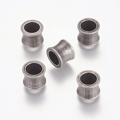 Antique Silver 304 Stainless Steel Beads, Vase, Antique Silver, 10x8mm, Hole: 6.5mm