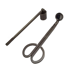 Antique Bronze Stainless Steel Candle Accessory Set, Candle Wick Dipper and Candle Snuffer, Antique Bronze, 16.5~19x1.3~6cm