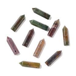 Indian Agate Natural Indian Agate Pointed Pendants, Faceted, Bullet, 30~33x8~9mm, Hole: 1.4~1.6mm