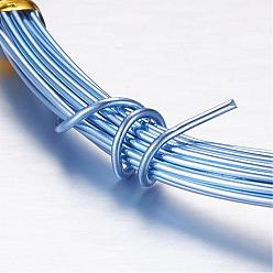 Sky Blue Round Aluminum Craft Wire, for Beading Jewelry Craft Making, Sky Blue, 15 Gauge, 1.5mm, 10m/roll(32.8 Feet/roll)