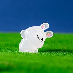Rabbit Luminous Halloween Theme  Resin Decorations, Rabbit, 34x34mm