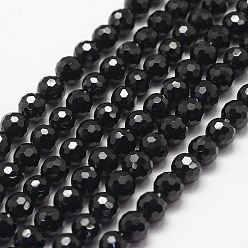 Spinel Natural Spinel Bead Strands, Faceted, Round, 6mm, Hole: 1mm, about 63pcs/strand, 15.3 inch