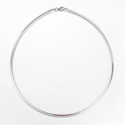 Stainless Steel Color 304 Stainless Steel Necklaces, with Lobster Clasps, Stainless Steel Color, 141mm(5-1/2 inch)