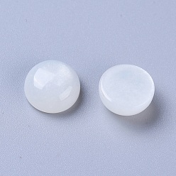 White Moonstone Кабошоны из натурального белого лунного камня, полукруглые / купольные, 10x5 мм