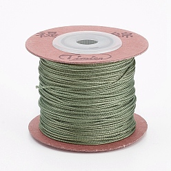 Olive Terne Câblés en nylon, fils de chaîne cordes, vert olive, 1mm, environ 54.68~59.05 yards (50~54mm)/rouleau