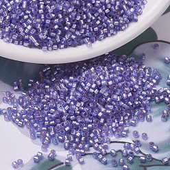 (DB0694) Teinté Semi-Givre Argent Doublé Violet Perles miyuki delica, cylindre, perles de rocaille japonais, 11/0, (db 0694) teint semi-givré argent doublé violet, 1.3x1.6mm, trou: 0.8 mm, environ 20000 PCs / sachet , 100 g / sac