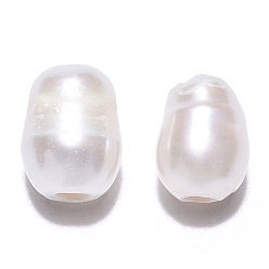 Color de la concha Perlas naturales perlas de agua dulce cultivadas, arroz, color de concha, 8.5~11x7~8 mm, agujero: 2.2 mm