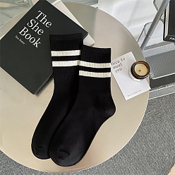 Черный Хлопковые вязаные носки, зимние теплые термоноски, узоров, чёрные, 300x70 мм