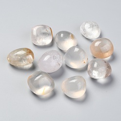 Cristal de Quartz Perles de cristal de quartz naturel, sans trou, nuggets, pierre tombée, pierres de guérison pour l'équilibrage des chakras, cristal thérapie, gemmes de remplissage de vase, 7mm, environ22~30x19~26x18~22 pcs / 60 g