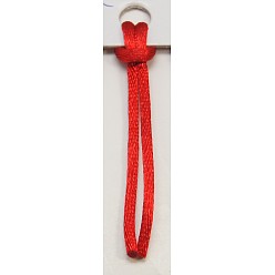 Красный Экологичность 100% полиэфирной нити, гремучий атласный шнур, для китайского вязания, утолщение, изготовление ювелирных изделий, красные, 2 мм, о 250yards / рулон (228.6 м / рулон), 750 фут / рулон