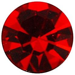 Siam Clair  Perles de strass d'argile polymère , perles de boule pave disco , Grade a, ronde, pp 6, light siam, pp 6 (1.3~1.35 mm), 4 mm, Trou: 1mm