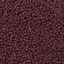 (RR419) Opaco Rojo Marrón Cuentas de rocailles redondas miyuki, granos de la semilla japonés, (rr 419) marrón rojo opaco, 11/0, 2x1.3 mm, agujero: 0.8 mm, sobre 1100 unidades / botella, 10 g / botella
