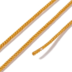 Verge D'or Fils de nylon tressé, teint, corde à nouer, pour le nouage chinois, artisanat et fabrication de bijoux, verge d'or, 1.5mm, environ 13.12 yards (12m)/rouleau