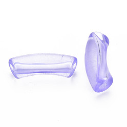 Medium Purple Transparent Acrylic Beads, Curved Tube, Medium Purple, 32x9.5x8mm, Hole: 1.8mm, about 330pcs/500g