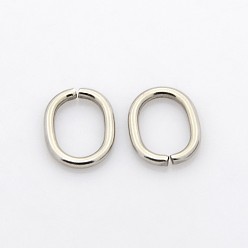 Stainless Steel Color Oval 201 Stainless Steel Open Jump Rings, Stainless Steel Color, 12 Gauge, 13x11x2mm, Inner Diameter: 7x10mm