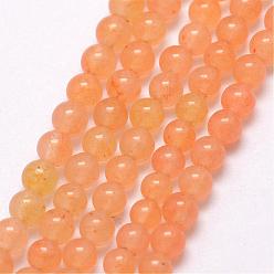 Red Aventurine Natural Red Aventurine Bead Strands, Round, 3~3.5mm, Hole: 0.7mm, about 115~125pcs/strand, 16 inch