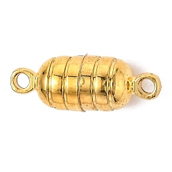 Oro Cierres magnéticos de latón con bucles, oval, dorado, 15.5x5.5 mm, agujero: 1.5 mm