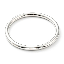 Stainless Steel Color 304 Stainless Steel Simple Thin Plain Bangle for Women, Stainless Steel Color, Inner Diameter: 2-3/8 inch(5.95cm)