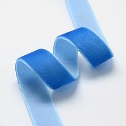Dodger Azul Cinta de terciopelo de una cara de 5/8 pulgada, azul dodger, 5/8 pulgada (15.9 mm), aproximadamente 25 yardas / rollo (22.86 m / rollo)