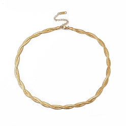 Oro 304 collar de cadena de cuerda torcida de acero inoxidable para hombres y mujeres, dorado, 15.94 pulgada (40.5 cm)